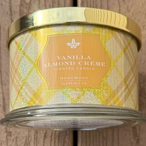 🆕VANILLA ALMOND CRÈME HOMEWORX BY HARRY SLATKIN 4 WICK 18oz CANDLE NWTS!